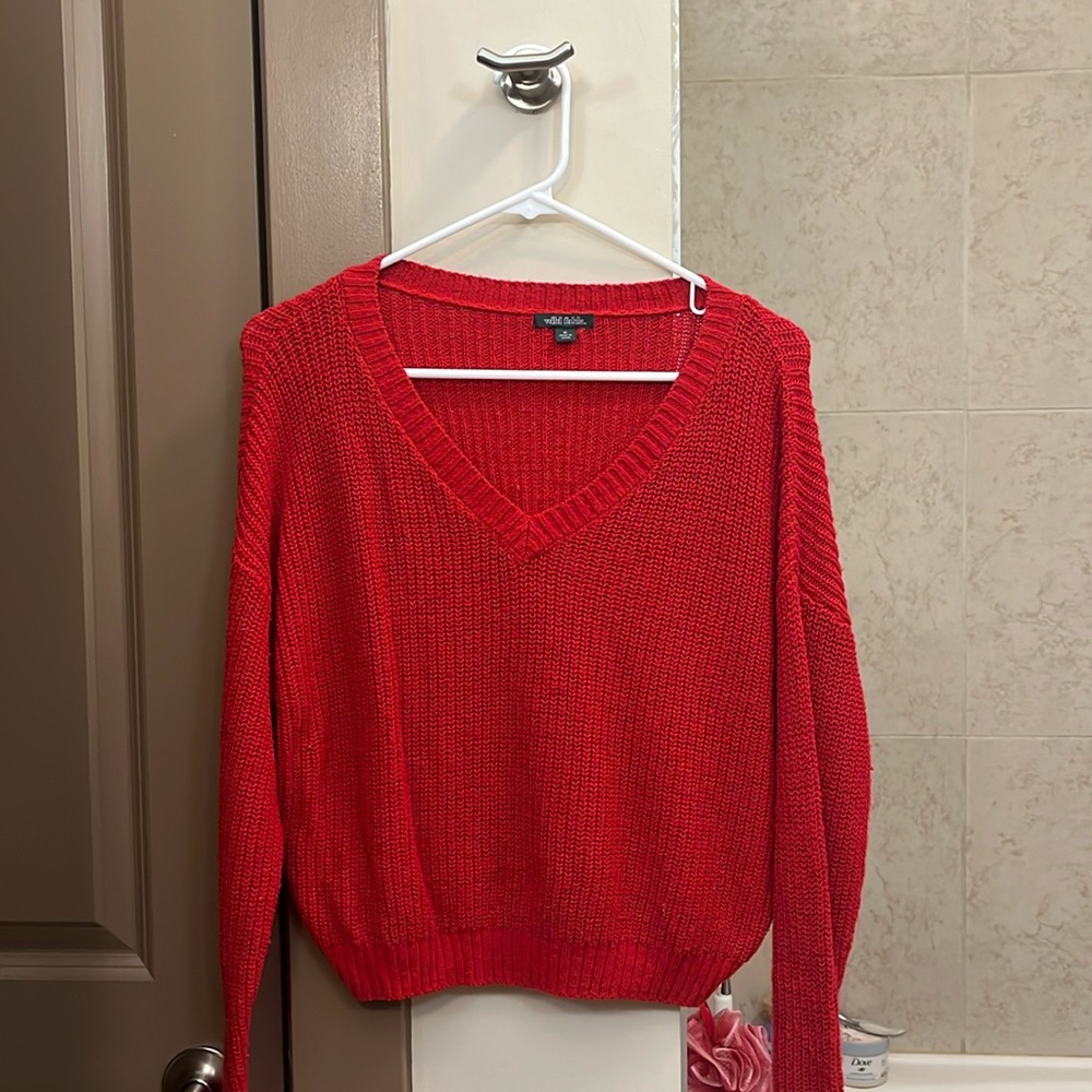 Red Cropped Sweater